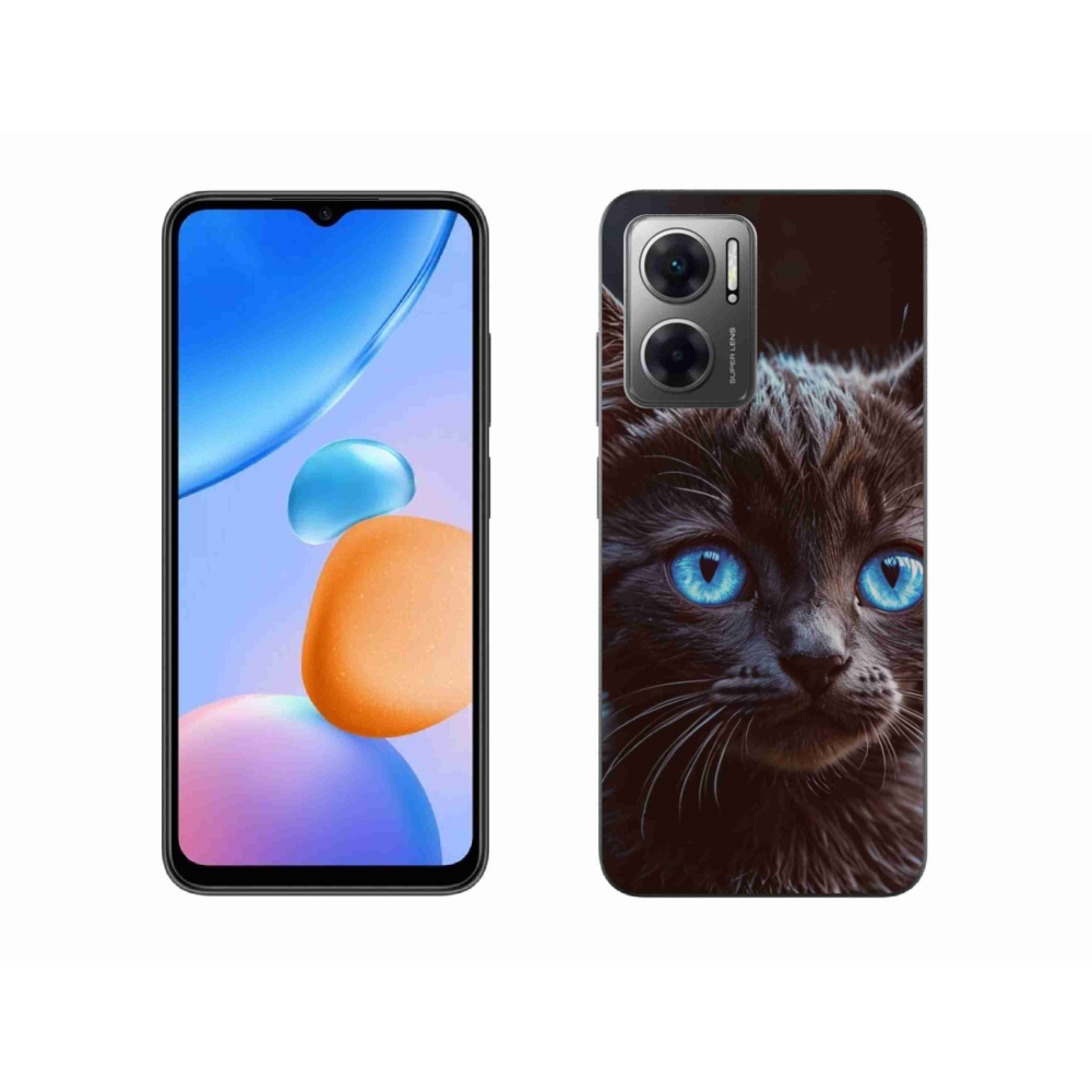 Gélový kryt mmCase na Xiaomi Redmi 10 5G - čierne mačiatko 2