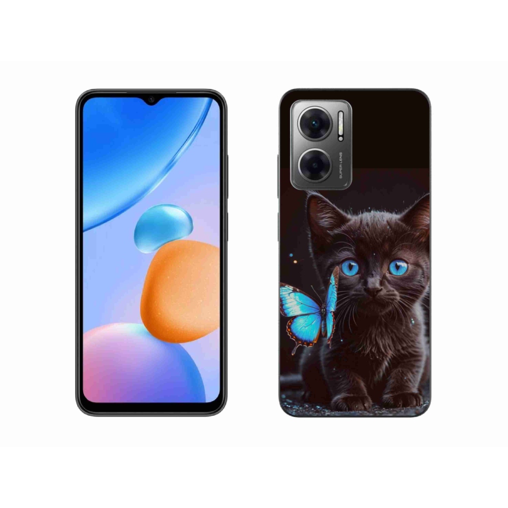 Gélový kryt mmCase na Xiaomi Redmi 10 5G - čierne mačiatko 3