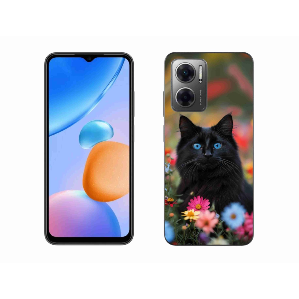 Gélový kryt mmCase na Xiaomi Redmi 10 5G - čierne mačiatko 4