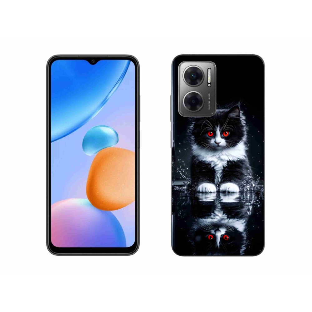 Gélový kryt mmCase na Xiaomi Redmi 10 5G - čiernobiele mačiatko