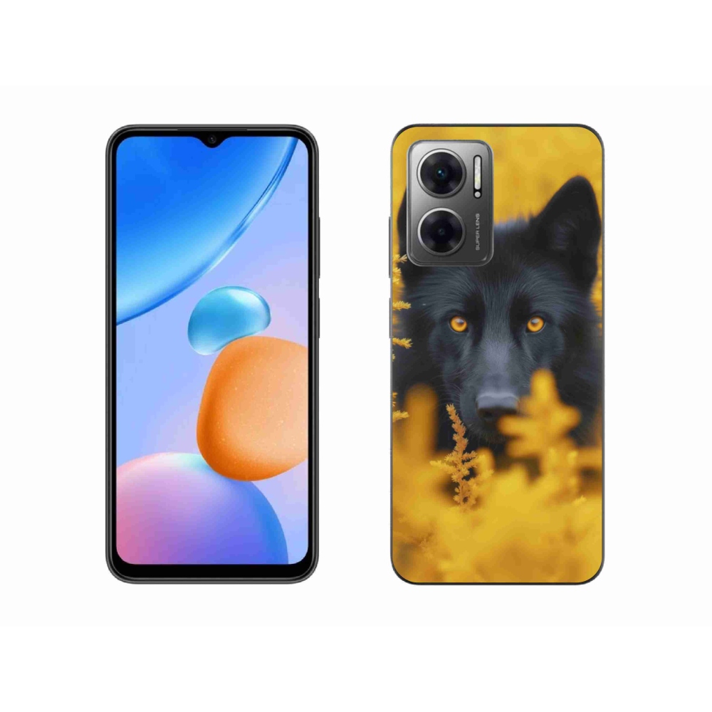 Gélový kryt mmCase na Xiaomi Redmi 10 5G - čierny vlk 2