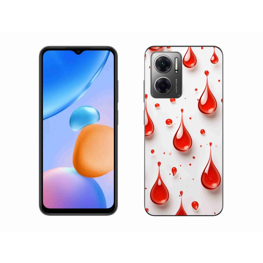 Gélový kryt mmCase na Xiaomi Redmi 10 5G - červené kvapky