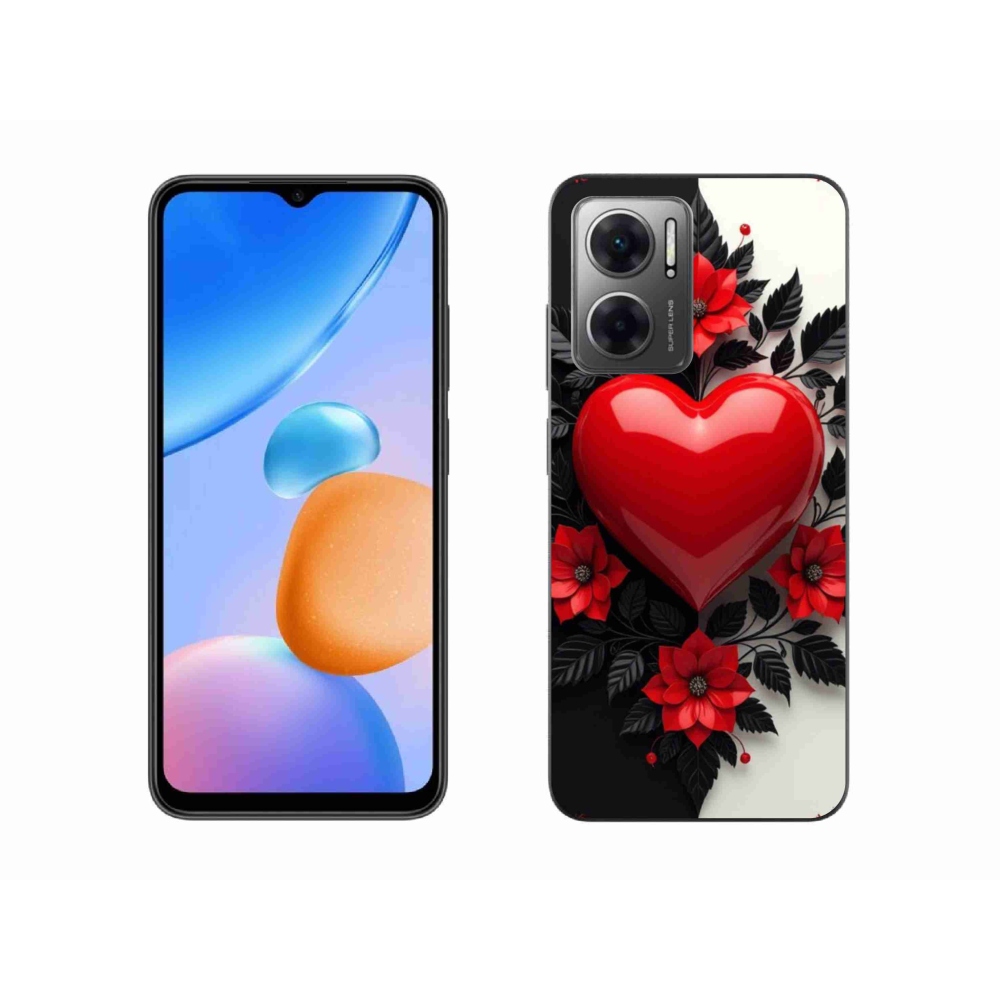 Gélový kryt mmCase na Xiaomi Redmi 10 5G - červené srdce