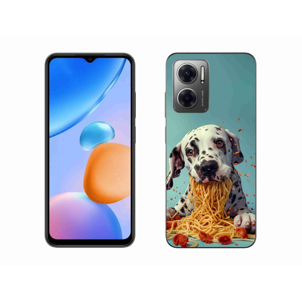 Gélový kryt mmCase na Xiaomi Redmi 10 5G - dalmatín a špagety