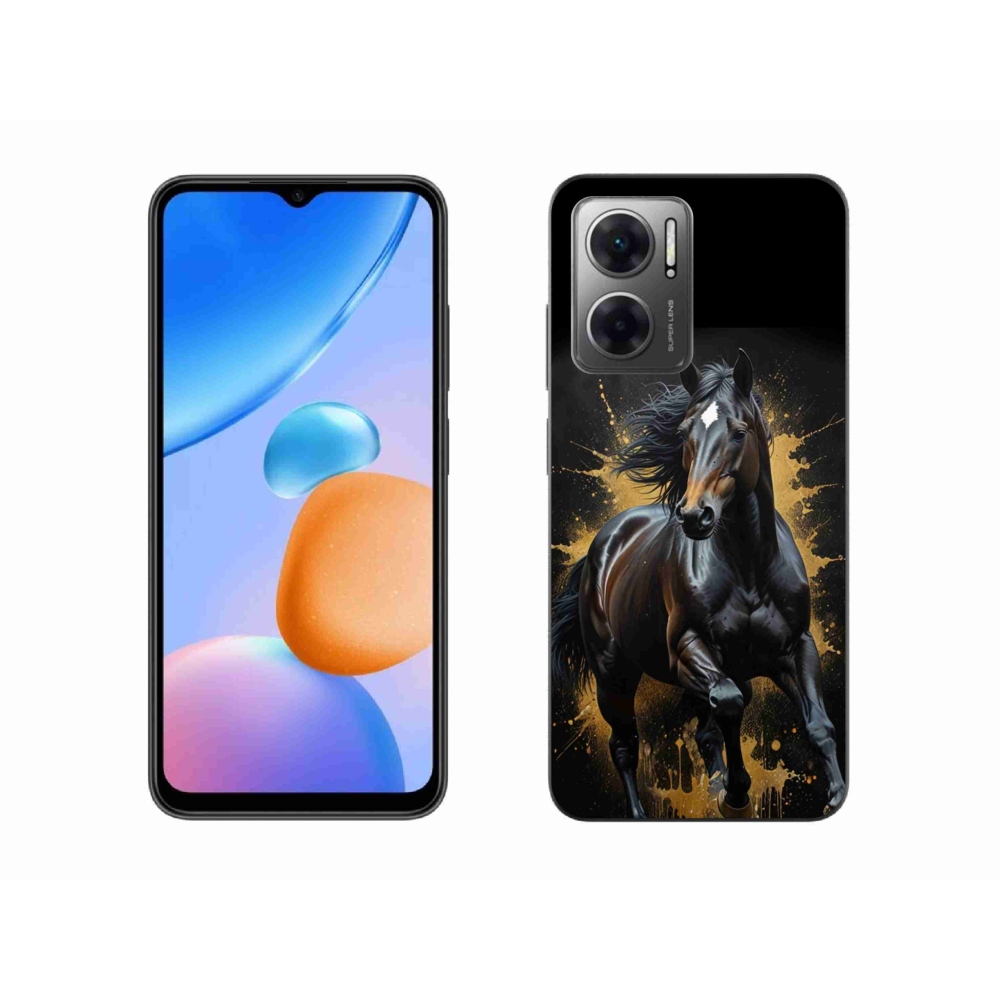 Gélový kryt mmCase na Xiaomi Redmi 10 5G - elegantný čierny žrebec