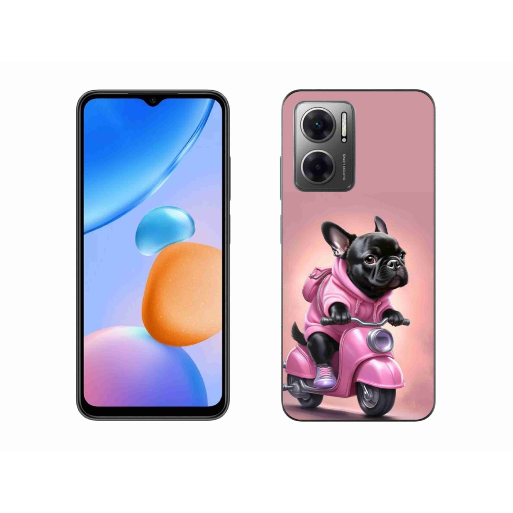 Gélový kryt mmCase na Xiaomi Redmi 10 5G - francúzsky buldoček na skútri