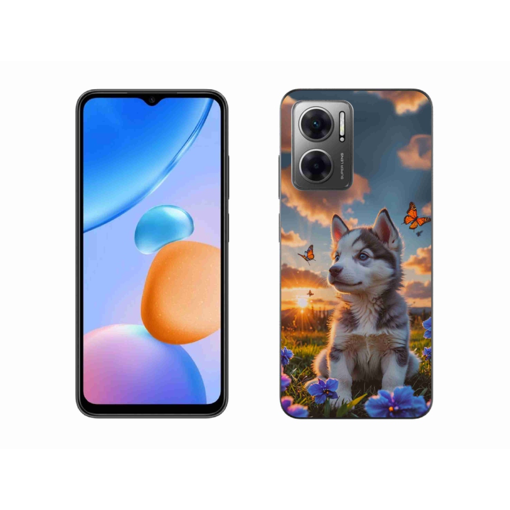 Gélový kryt mmCase na Xiaomi Redmi 10 5G - husky pri západe slnka