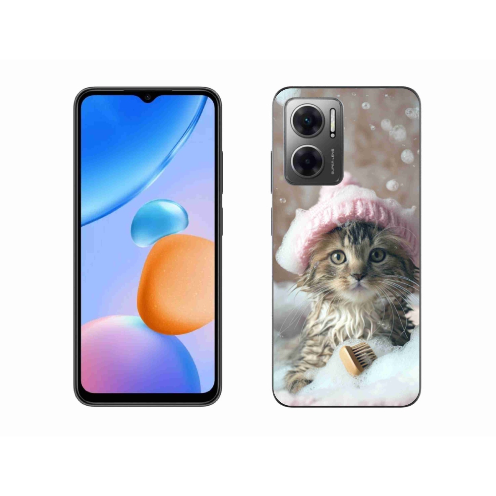 Gélový kryt mmCase na Xiaomi Redmi 10 5G - mačiatko a kúpeľ