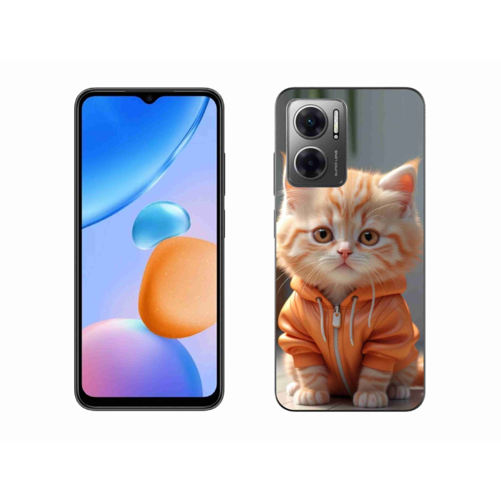 Gélový kryt mmCase na Xiaomi Redmi 10 5G - mačiatko v mikine