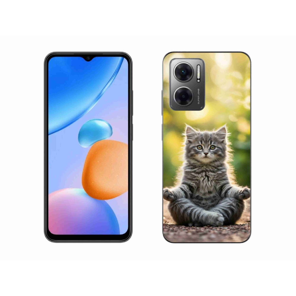 Gélový kryt mmCase na Xiaomi Redmi 10 5G - meditujúce mačiatko