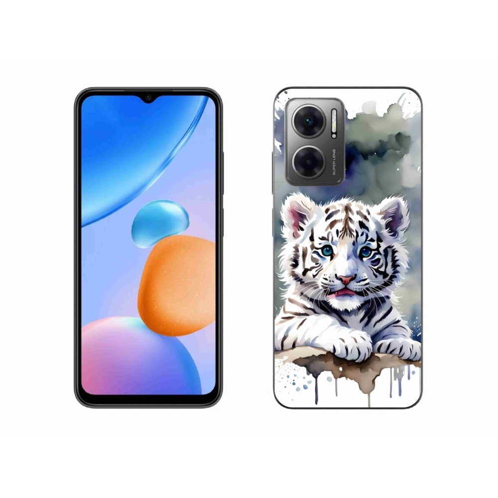 Gélový kryt mmCase na Xiaomi Redmi 10 5G - mláďa bieleho tigra