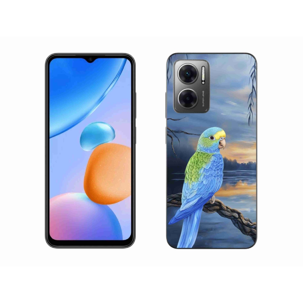 Gélový kryt mmCase na Xiaomi Redmi 10 5G - modrý papagáj