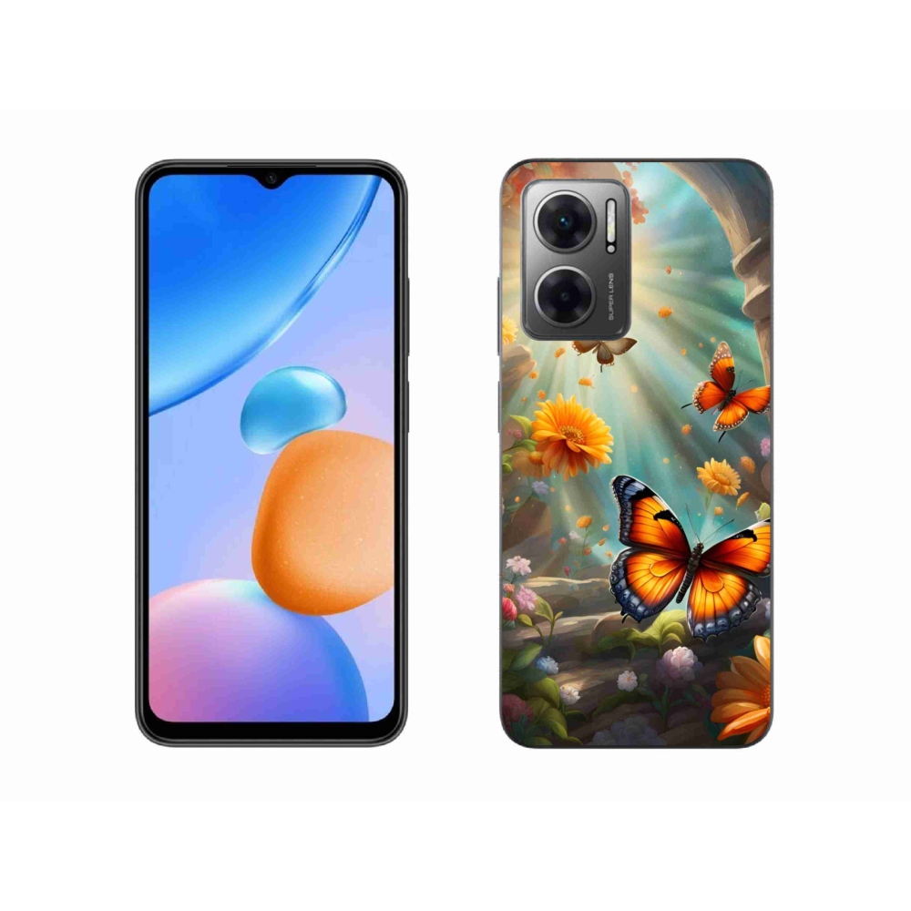 Gélový kryt mmCase na Xiaomi Redmi 10 5G - motýlia záhrada 2