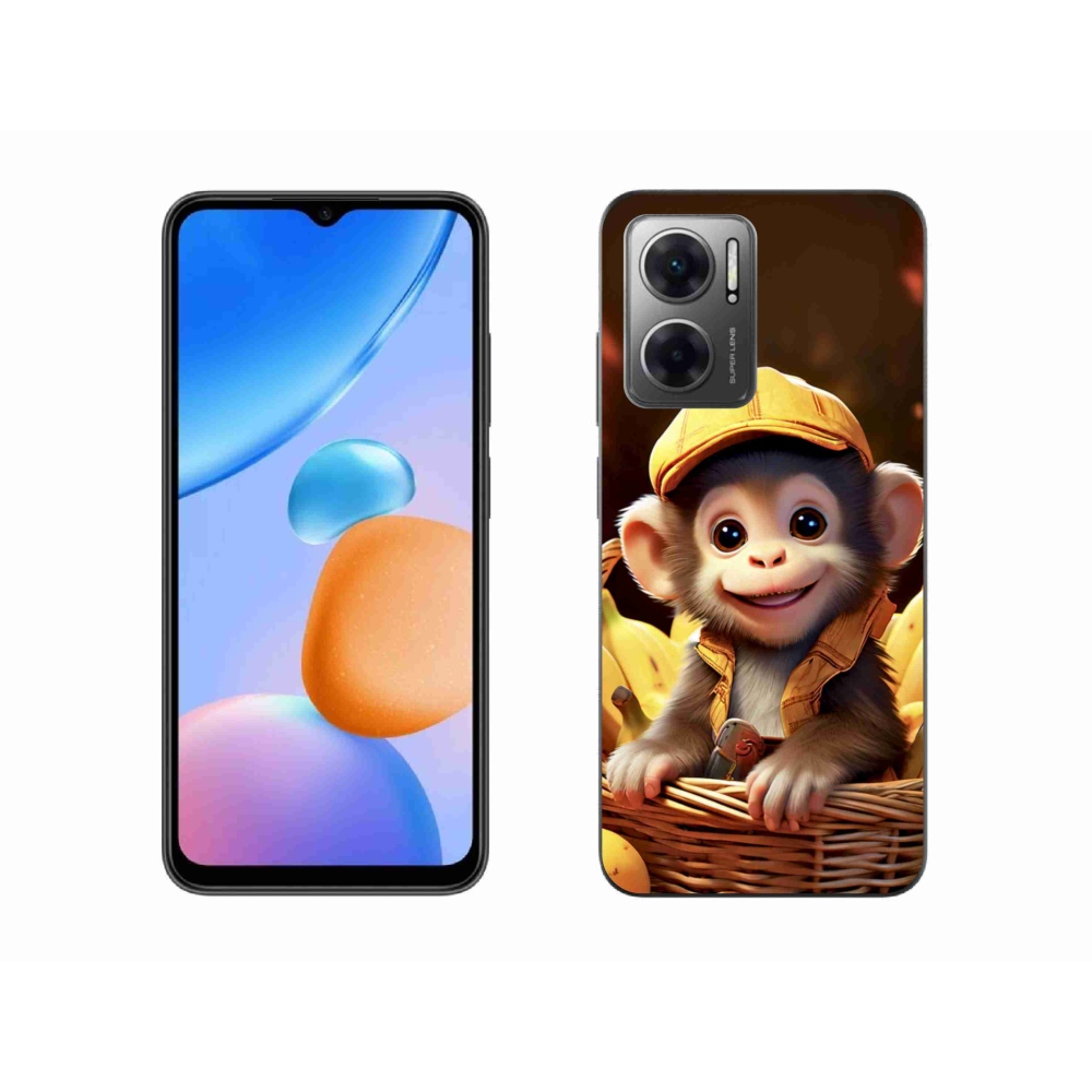 Gélový kryt mmCase na Xiaomi Redmi 10 5G - opice v košíku