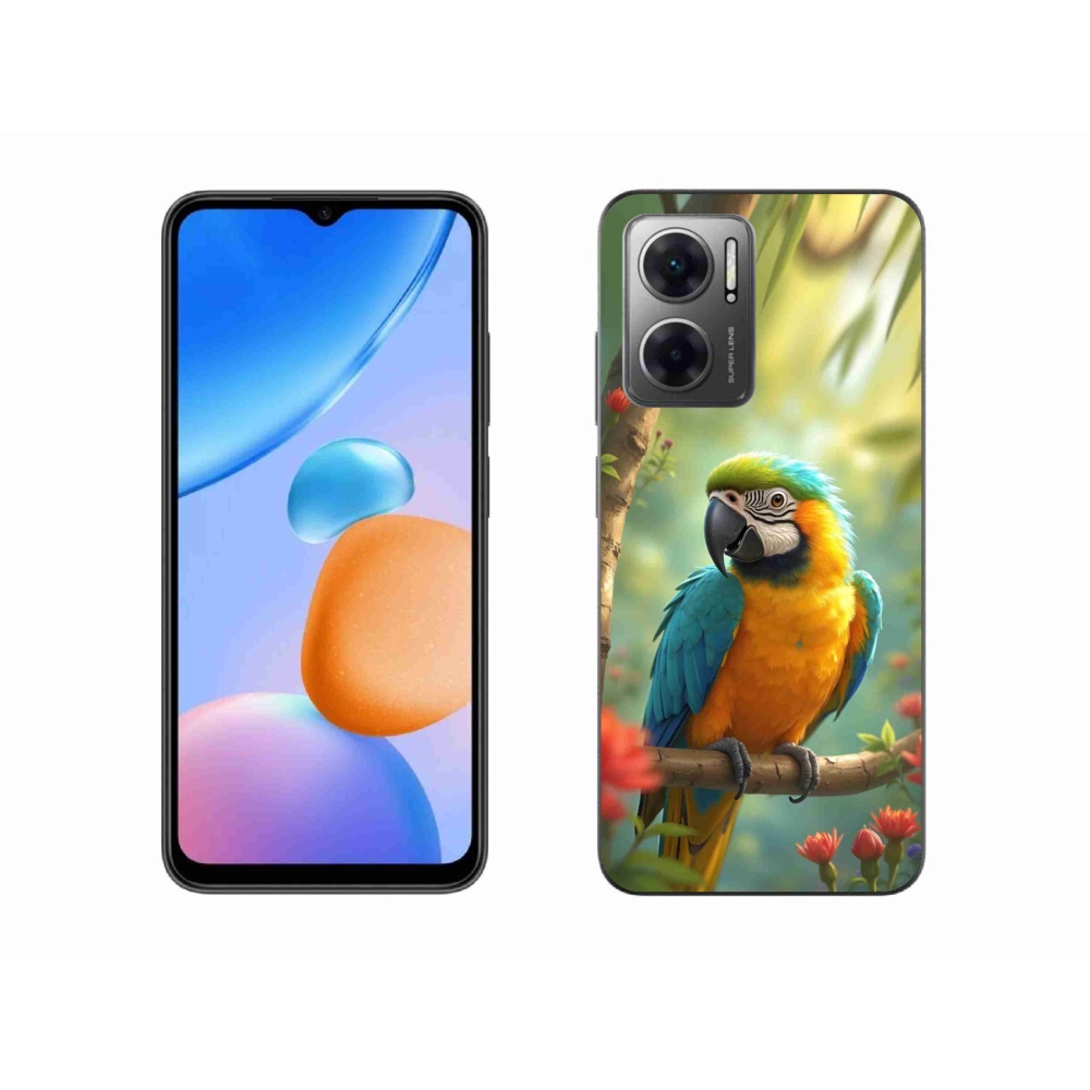 Gélový kryt mmCase na Xiaomi Redmi 10 5G - papagáj ara modrožltá