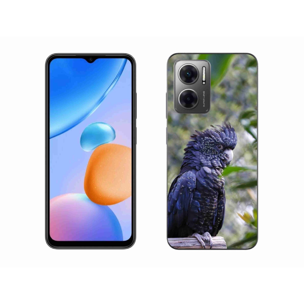 Gélový kryt mmCase na Xiaomi Redmi 10 5G - papagáj kakadu čierny