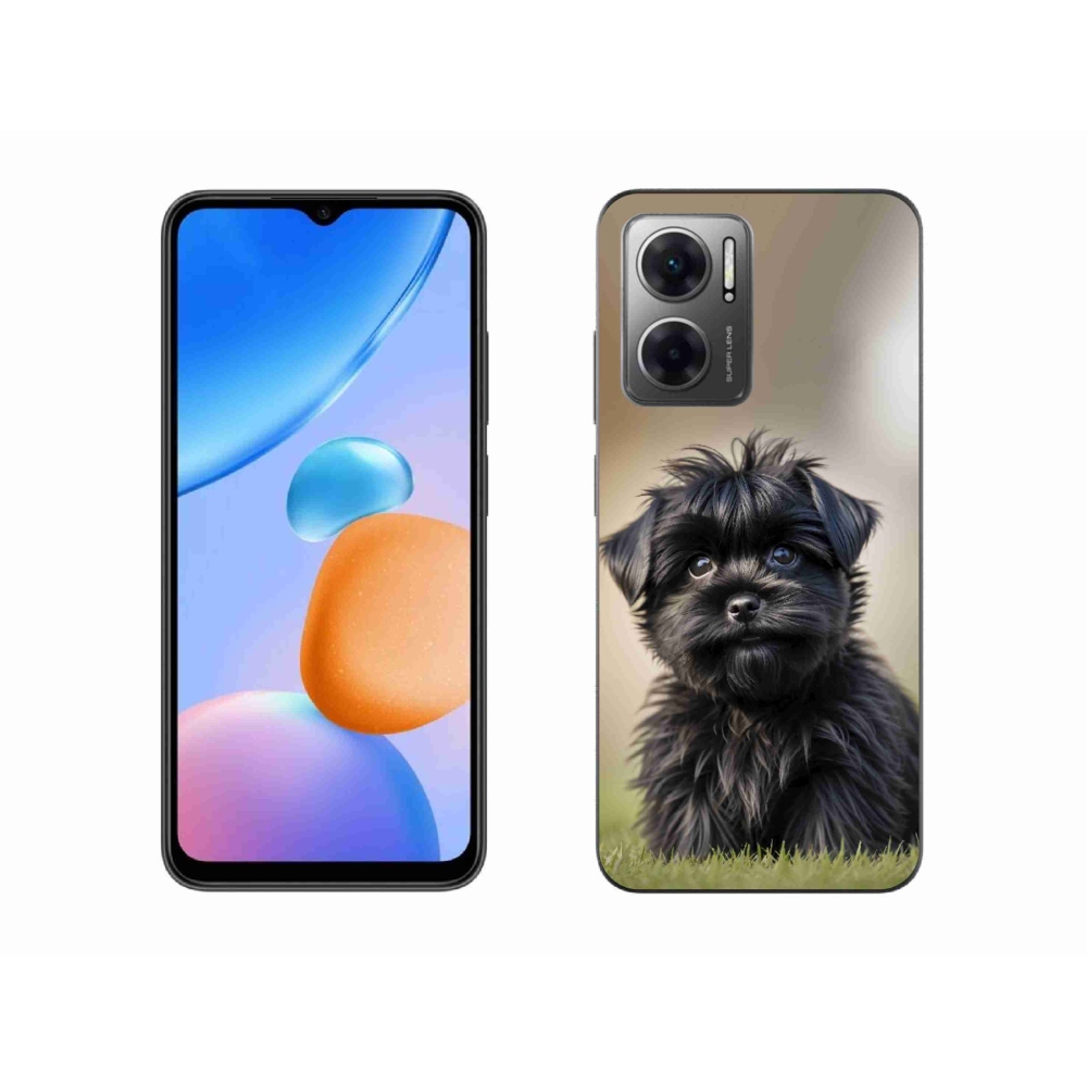 Gélový kryt mmCase na Xiaomi Redmi 10 5G - roztomilý čierny psík