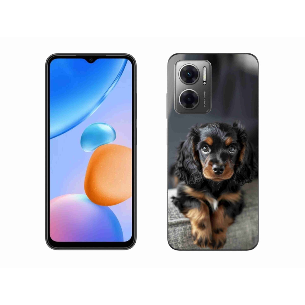 Gélový kryt mmCase na Xiaomi Redmi 10 5G - roztomilý dlhosrstý jazvečík