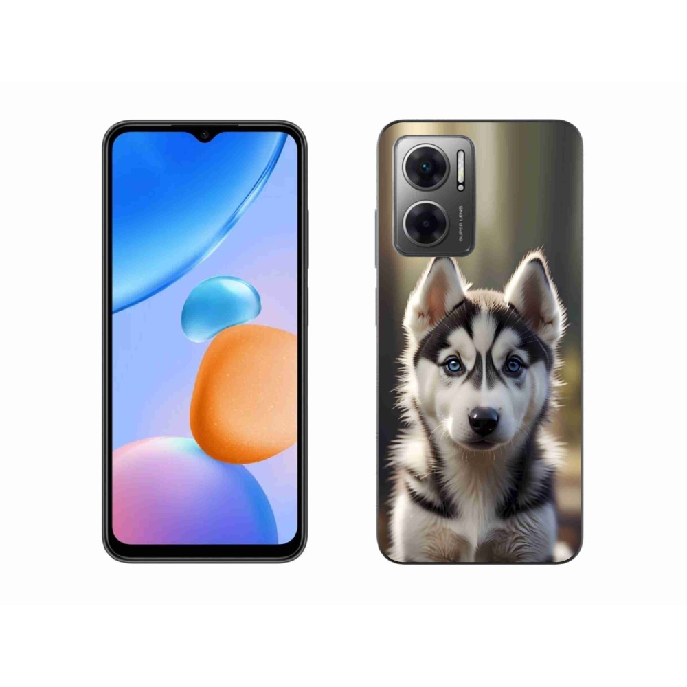 Gélový kryt mmCase na Xiaomi Redmi 10 5G - roztomilý sibírsky husky