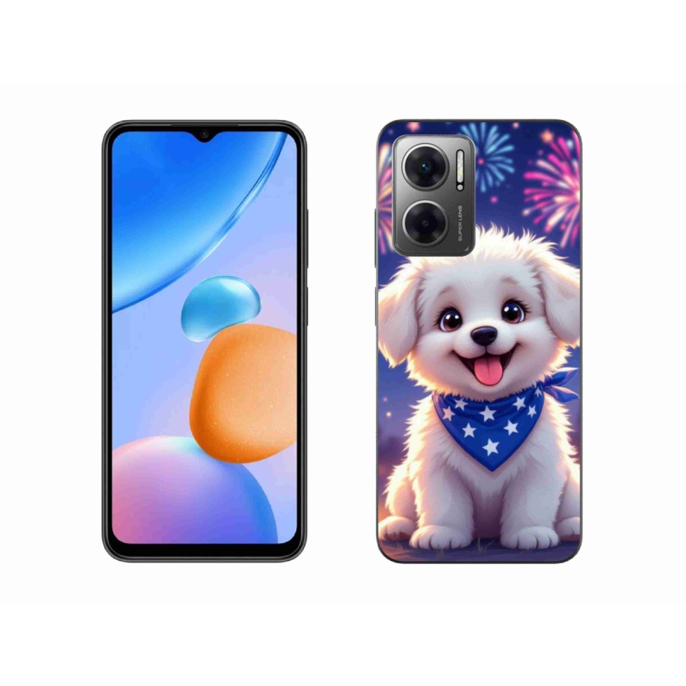 Gélový kryt mmCase na Xiaomi Redmi 10 5G - slávnostné šteňa