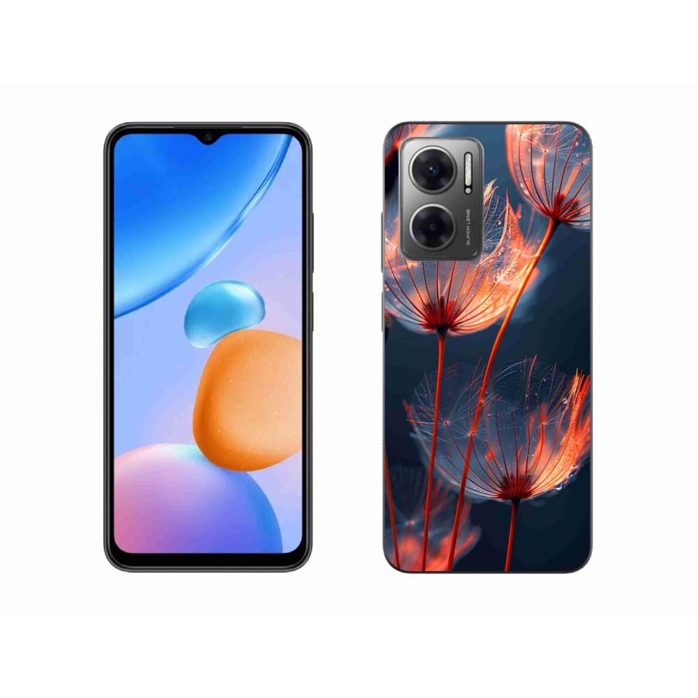 Gélový kryt mmCase na Xiaomi Redmi 10 5G - svetielkujúce páperie