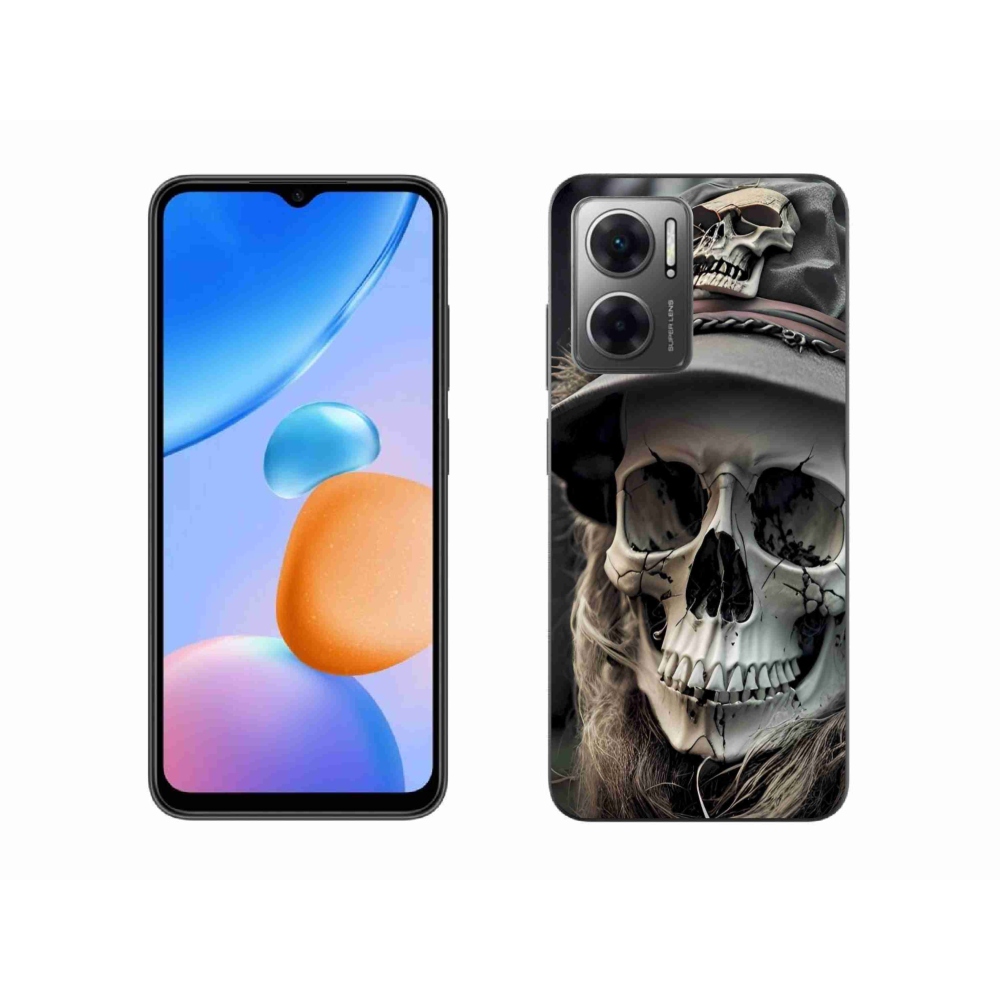 Gélový kryt mmCase na Xiaomi Redmi 10 5G - temná lebka