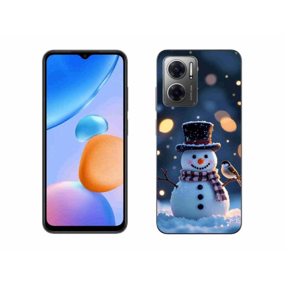 Gélový kryt mmCase na Xiaomi Redmi 10 5G - vianočný snehuliak