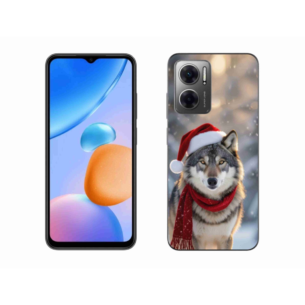 Gélový kryt mmCase na Xiaomi Redmi 10 5G - vianočný vlk