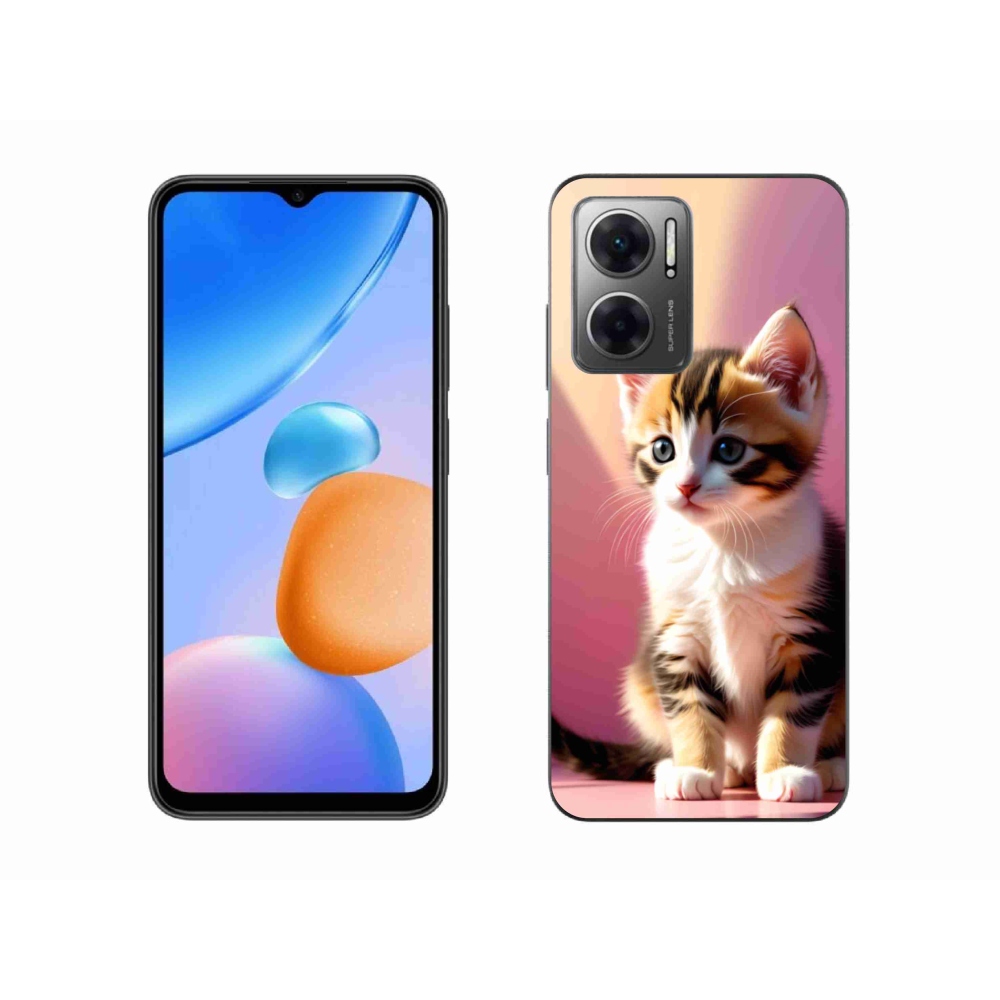 Gélový kryt mmCase na Xiaomi Redmi 10 5G - zvedavé mačiatko 2