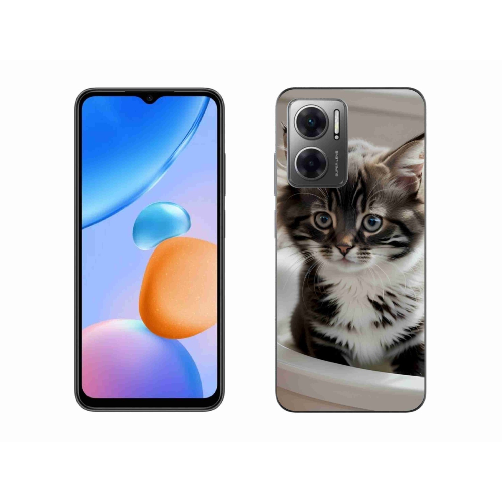 Gélový kryt mmCase na Xiaomi Redmi 10 5G - zvedavé mačiatko