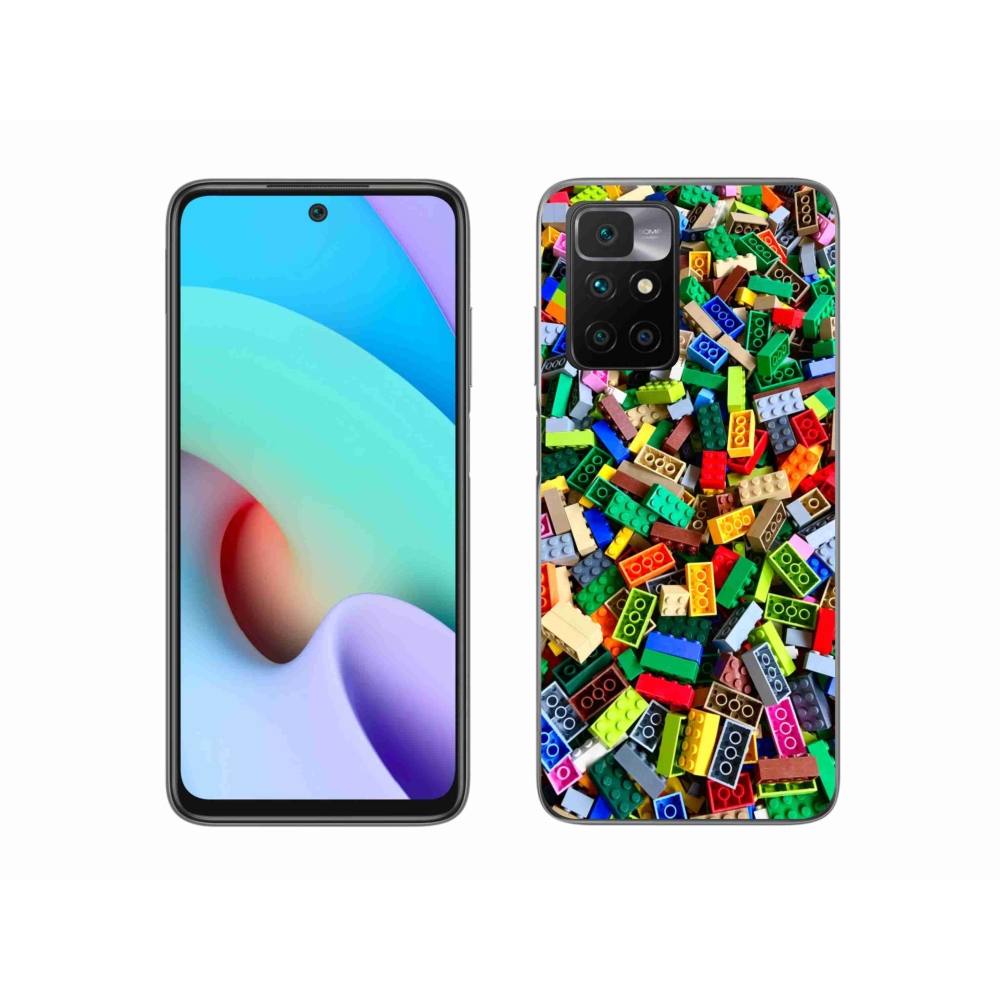 Gélový kryt mmCase na Xiaomi Redmi 10/Redmi 10 (2022) - farebné stavebné kocky