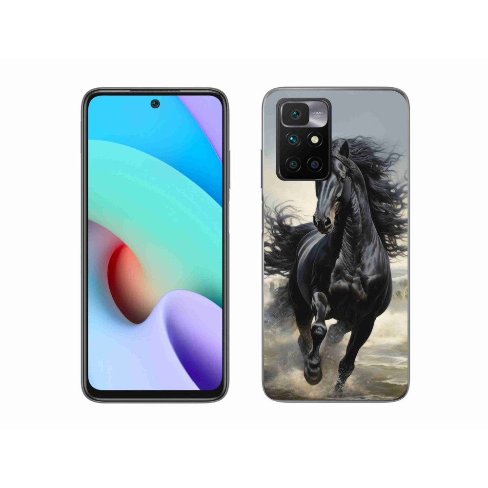 Gélový kryt mmCase na Xiaomi Redmi 10/Redmi 10 (2022) - bežiaci čierny kôň