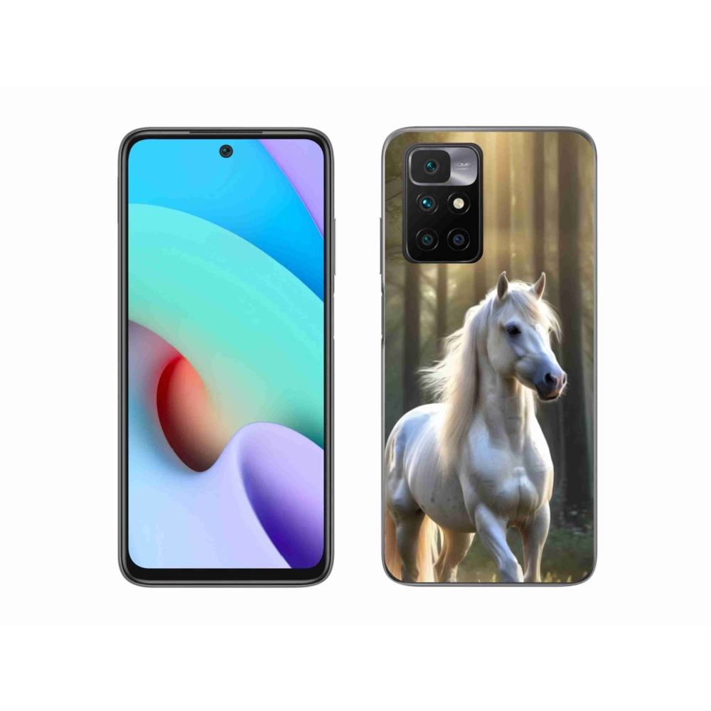 Gélový kryt mmCase na Xiaomi Redmi 10/Redmi 10 (2022) - biely kôň 3