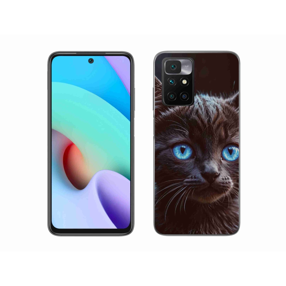 Gélový kryt mmCase na Xiaomi Redmi 10/Redmi 10 (2022) - čierne mačiatko 2
