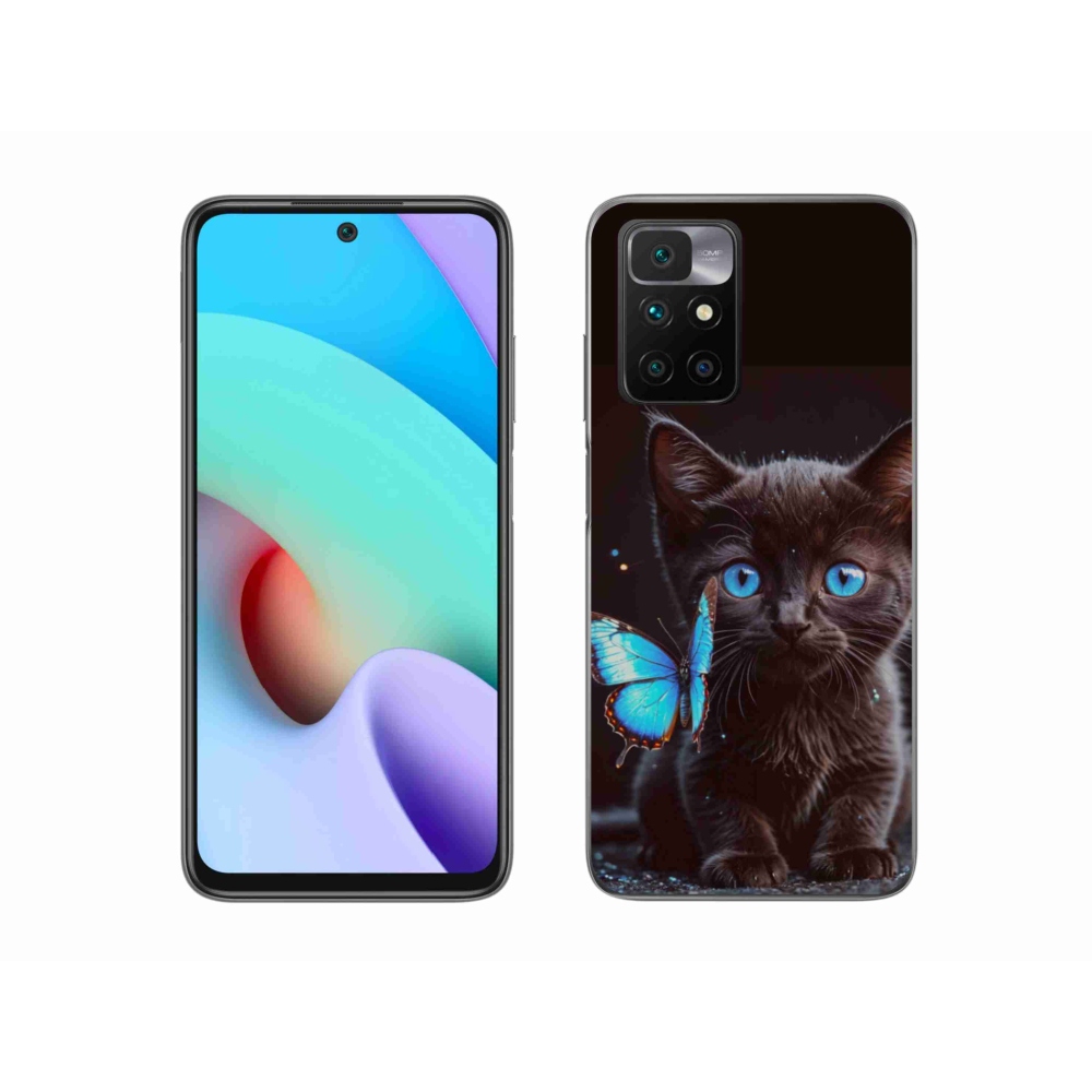 Gélový kryt mmCase na Xiaomi Redmi 10/Redmi 10 (2022) - čierne mačiatko 3