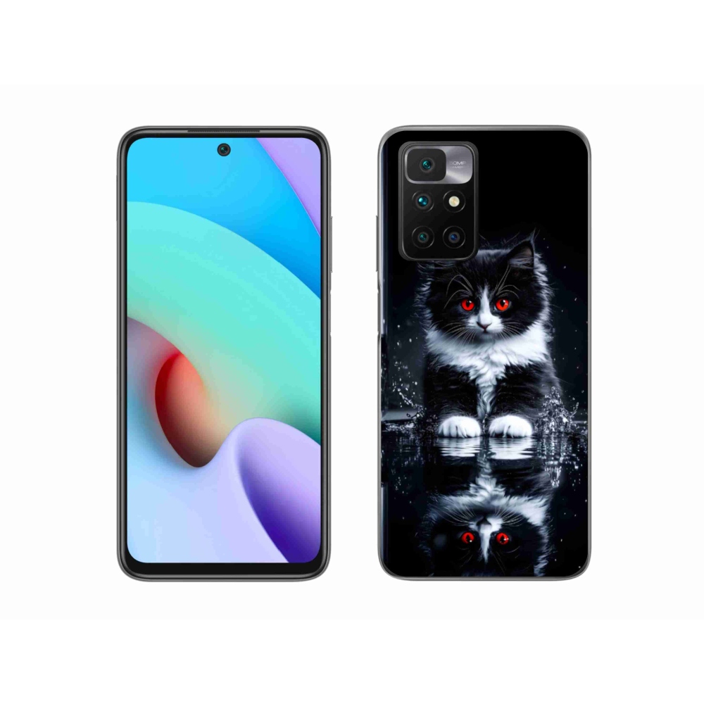 Gélový kryt mmCase na Xiaomi Redmi 10/Redmi 10 (2022) - čiernobiele mačiatko