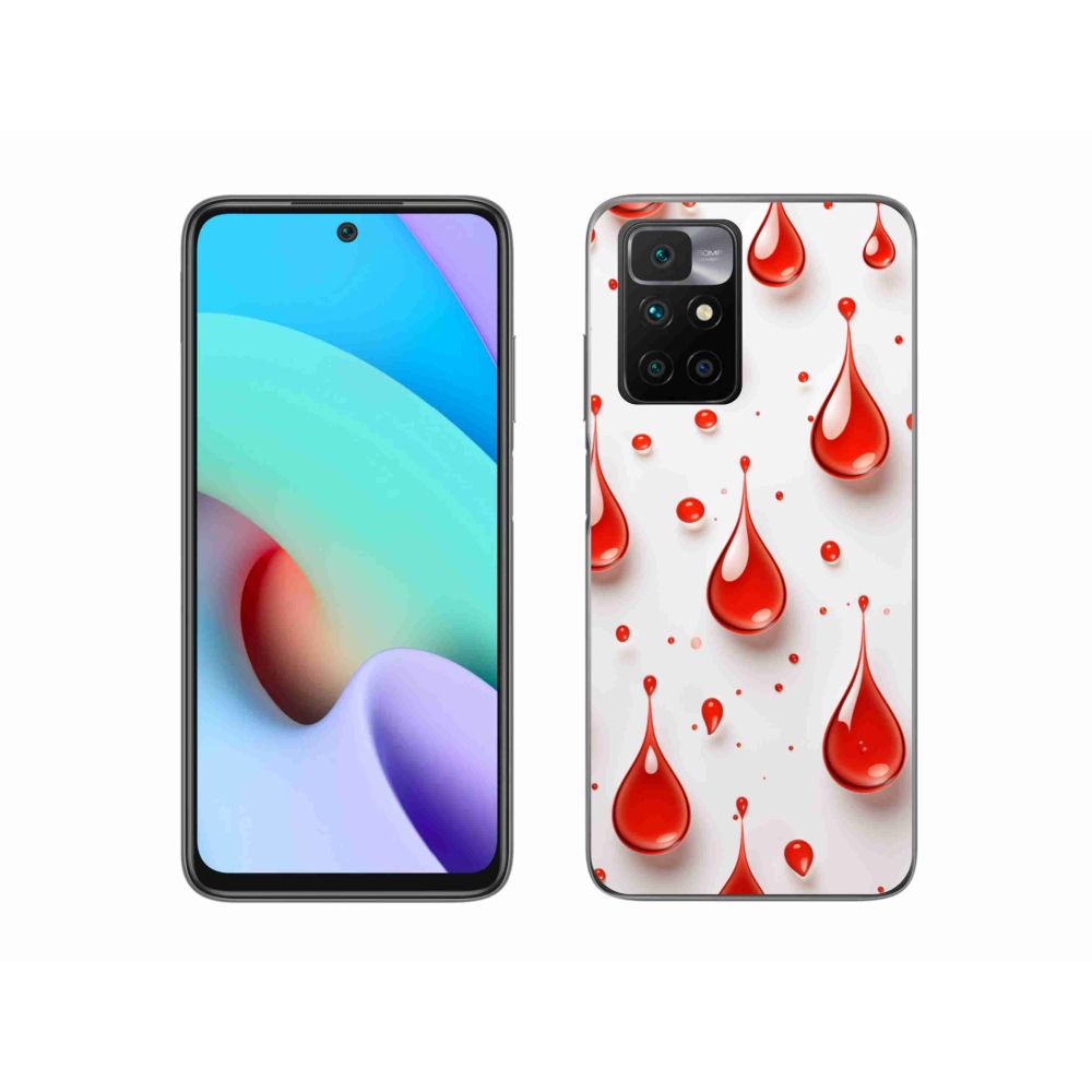 Gélový kryt mmCase na Xiaomi Redmi 10/Redmi 10 (2022) - červené kvapky