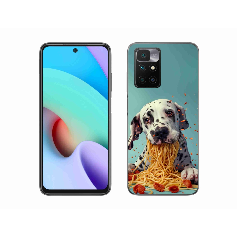 Gélový kryt mmCase na Xiaomi Redmi 10/Redmi 10 (2022) - dalmatín a špagety