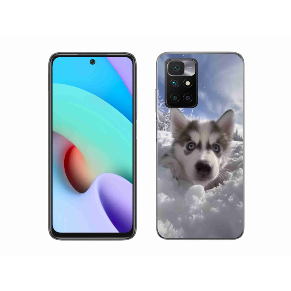 Gélový kryt mmCase na Xiaomi Redmi 10/Redmi 10 (2022) - husky v snehu