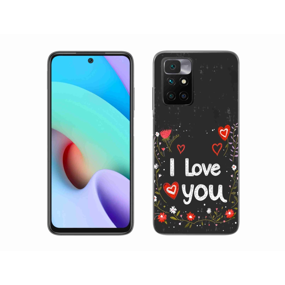 Gélový kryt mmCase na Xiaomi Redmi 10/Redmi 10 (2022) - I love you čierne pozadie