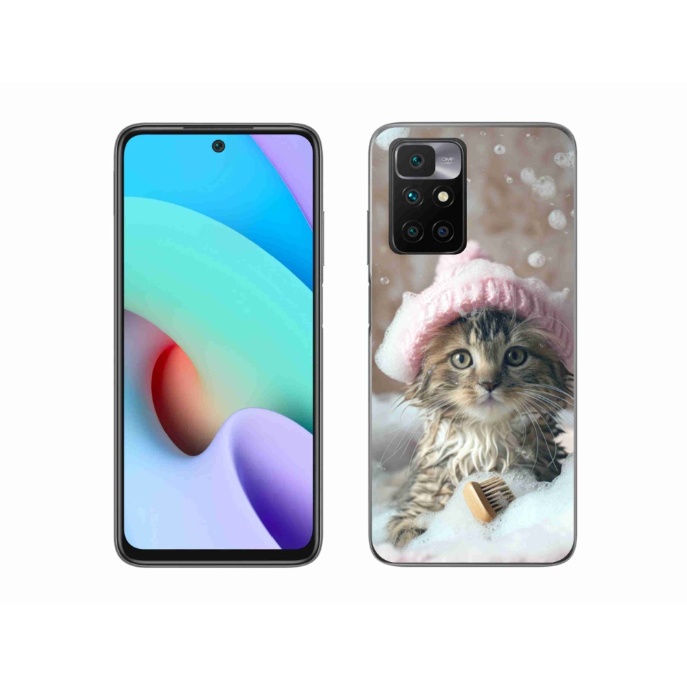 Gélový kryt mmCase na Xiaomi Redmi 10/Redmi 10 (2022) - mačiatko a kúpeľ