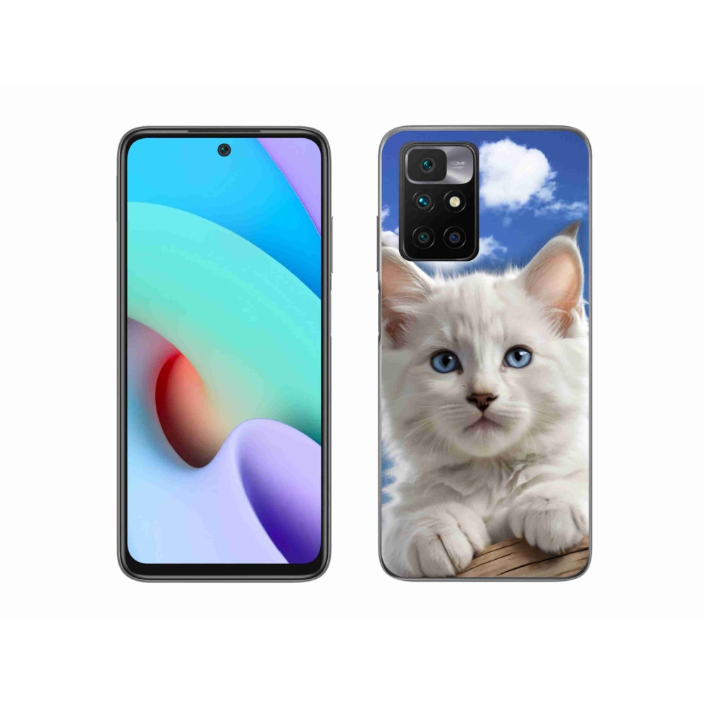 Gélový kryt mmCase na Xiaomi Redmi 10/Redmi 10 (2022) - mačiatko a oblaky