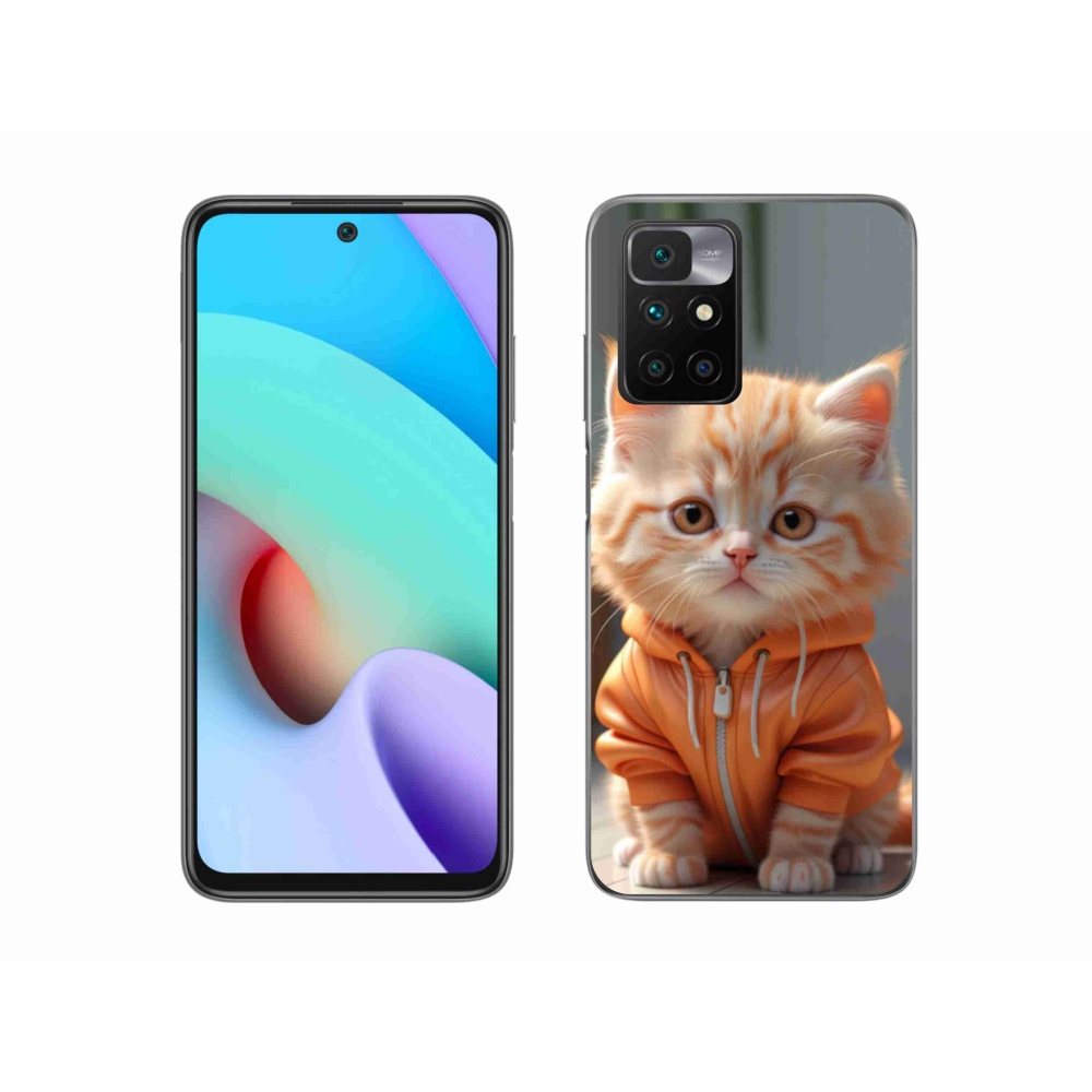 Gélový kryt mmCase na Xiaomi Redmi 10/Redmi 10 (2022) - mačiatko v mikine