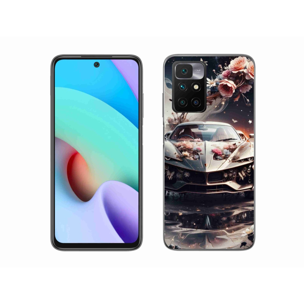 Gélový kryt mmCase na Xiaomi Redmi 10/Redmi 10 (2022) - kvetinové športové vozidlo