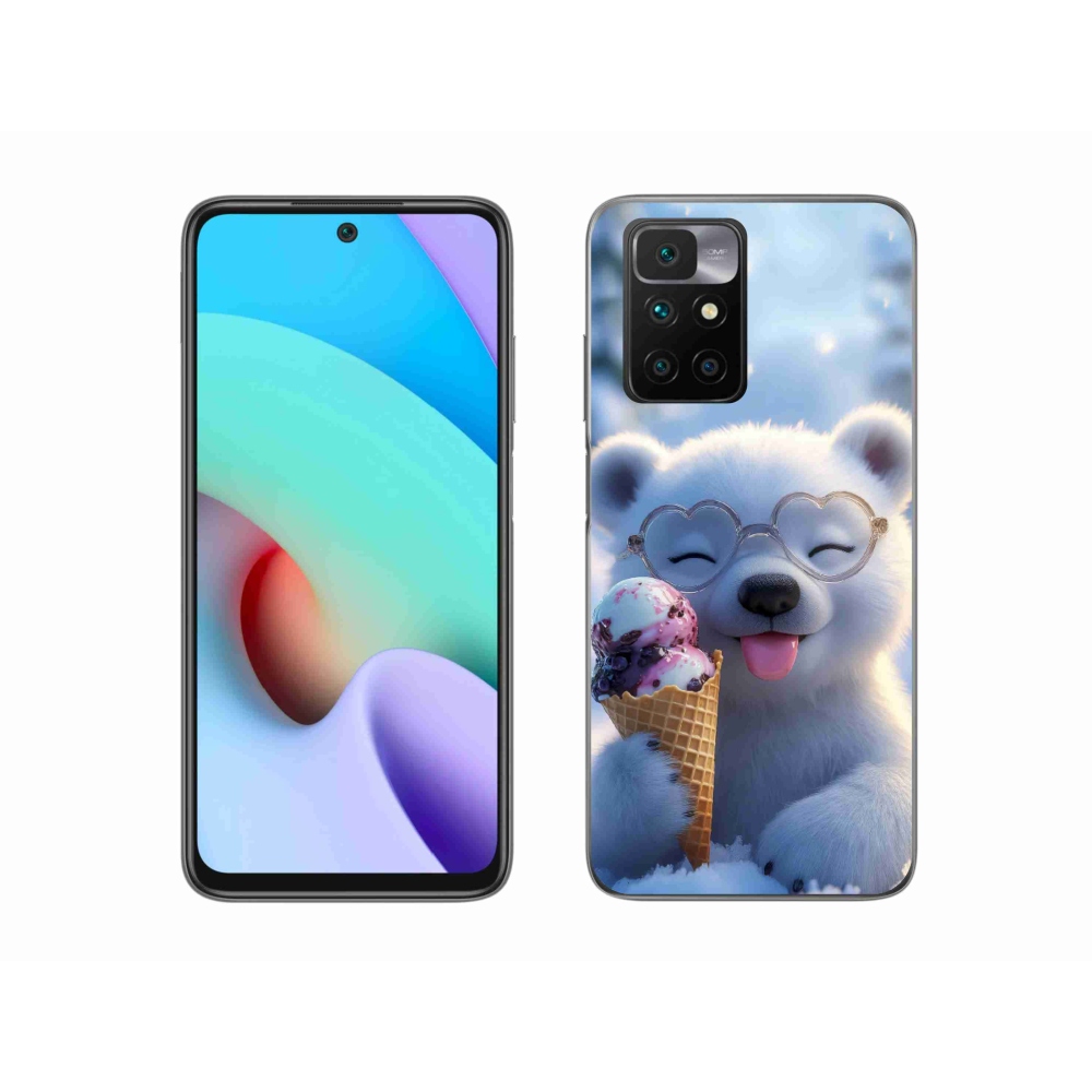 Gélový kryt mmCase na Xiaomi Redmi 10/Redmi 10 (2022) - medvedík so zmrzlinou