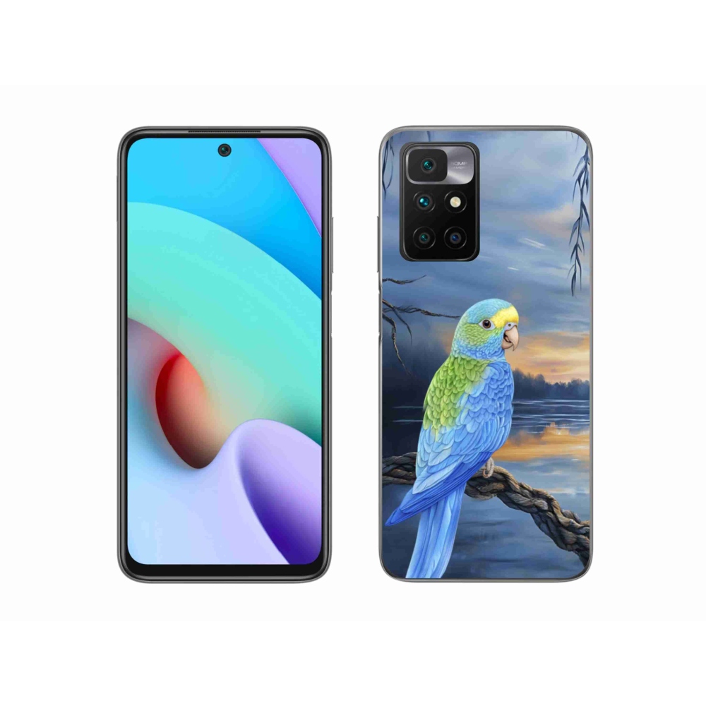 Gélový kryt mmCase na Xiaomi Redmi 10/Redmi 10 (2022) - modrý papagáj
