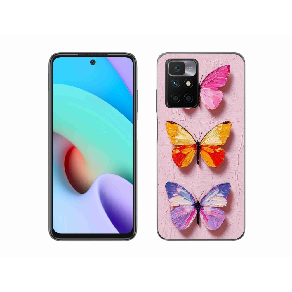 Gélový kryt mmCase na Xiaomi Redmi 10/Redmi 10 (2022) - motýlia trojica