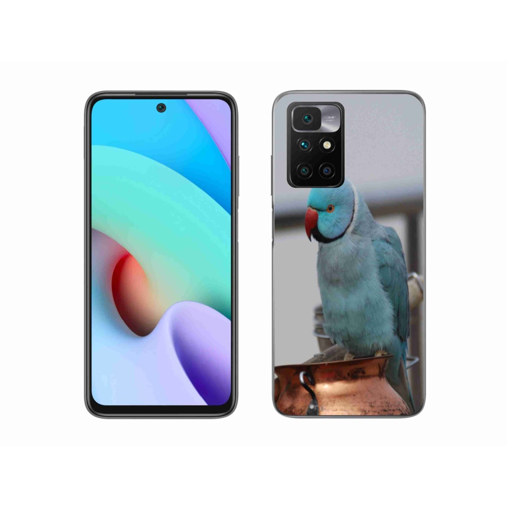 Gélový kryt mmCase na Xiaomi Redmi 10/Redmi 10 (2022) - papagáj alender modrý