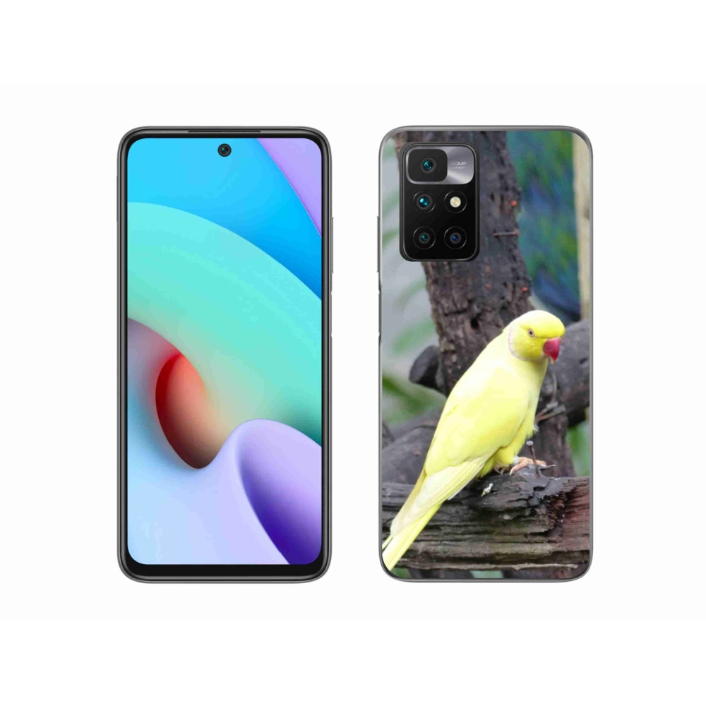 Gélový kryt mmCase na Xiaomi Redmi 10/Redmi 10 (2022) - papagáj alexander žltý