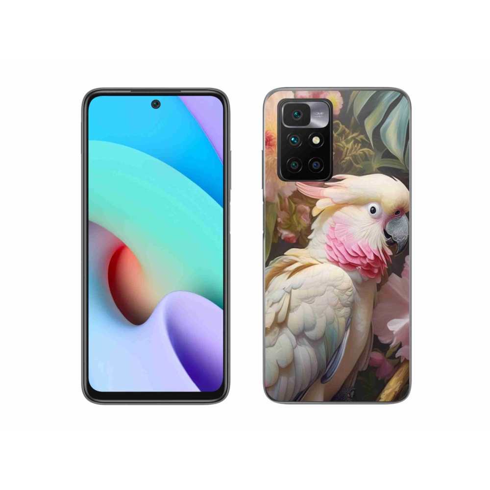 Gélový kryt mmCase na Xiaomi Redmi 10/Redmi 10 (2022) - papagáj kakadu ružový 2